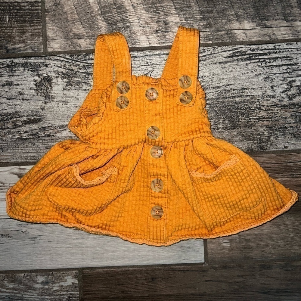 Orange corduroy dress size 0-3M
